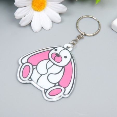 PVC keychain "Cute bunny" 6x6.2 cm-1