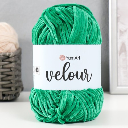 Yarn "Velour" 100% micropoliester 170m/100g (856 emerald)