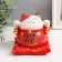 Piggy bank Ceramics "Cat Mani-Neko attracting wealth" red 9.5x12x11 cm