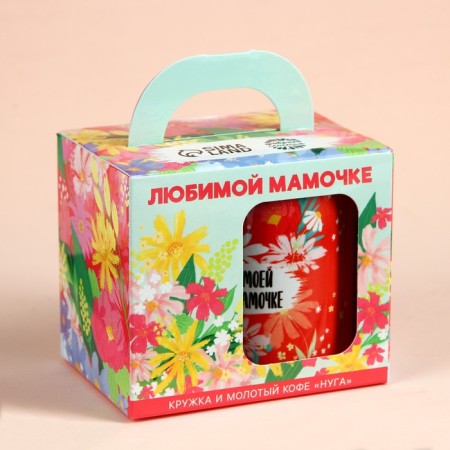Set of "beloved mommy": ground coffee 30 g and a mug of 300 ml.-7