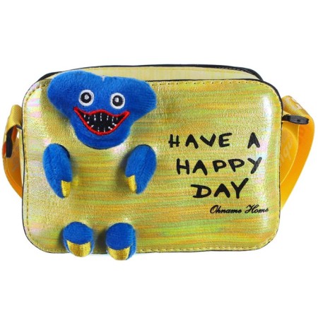 Belch Bag with lightning, 6x11x13 cm, adjustable belt, yellow mix-6