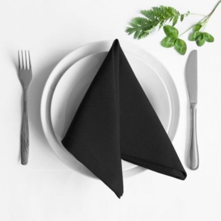 Set of napkins "Billy", size 38x38 cm, black color