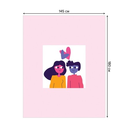 The tablecloth "Lovers", rectangular, oxford, size 145x180 cm-1