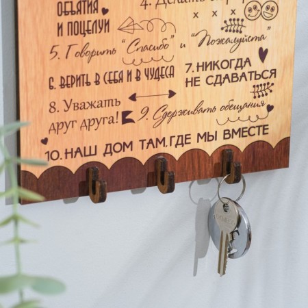 Key "House with Birds", lamination, 20x29 cm-2