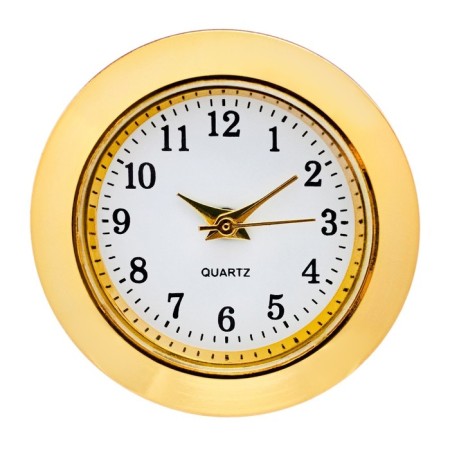 Quartz clock, D-2.5 cm, LQ377A, discrete move, gold-2