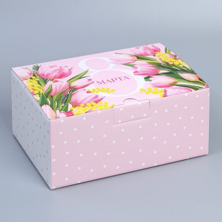 Box Gift team, packaging, "March 8", 22 x 15 x 10 cm-1