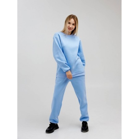 Women's sweam with a comb, size 54, blue color-6