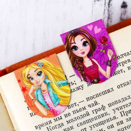 Magnetic tabs on the substrate "Be beautiful and smart", 6 pcs-1