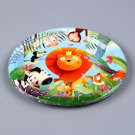Paperial plate "Zoo", in a set of 6 pcs.-1