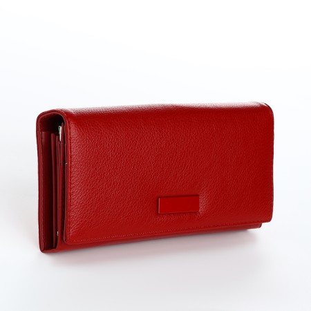 Women's wallet on magnets, burgundy color