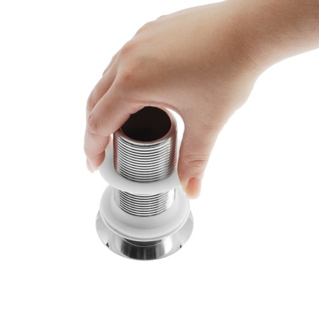 Bottom valve Zein B2, 1 1/4 ", a large button, for a shell, chrome-10