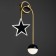 Sconces 2485/2 LED 8W 4000k black and gold 24x46 cm