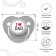 Nipple - Orthodontic dummy I love dad, with a cap, +6 months, white/silver, rhinestones