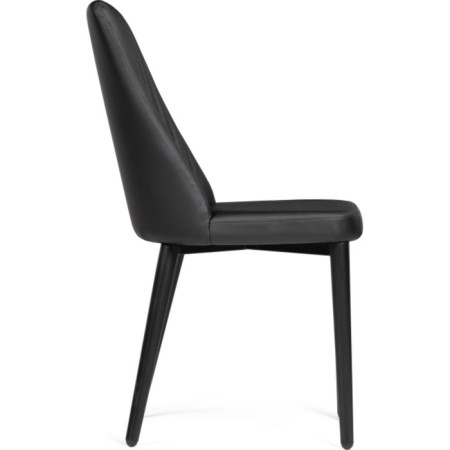 Stool on a metal frame hairdryer r metal/eco -leather, black/black 46x56x91 cm-2