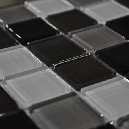 Glass mosaic Bonaparte, Carbon Mix 300x300x4 mm-3