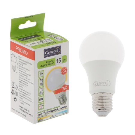 LED LED General Glden, A60, E27, 15 W, 230 V, 2700 K, 950 lm