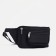 Zipper waist bag, external pocket, adjustable belt, black color