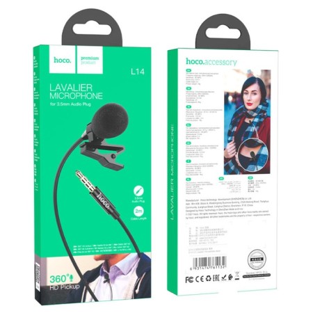 The loop microphone Hoco L14, connector 3.5 mm, 2 m, black-8