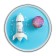 Lamp "Rocket in space" LED 48W E27 White-blue 47x47x15 cm Bayerlux