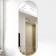 Wall mirror, interior, mirror stickers, decor on the wall, panel 45 x 15 cm