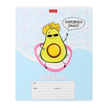 Notebook of 12 sheets in the "Fun Avocado" line, covered Cardboard, OFSET block, mix-2