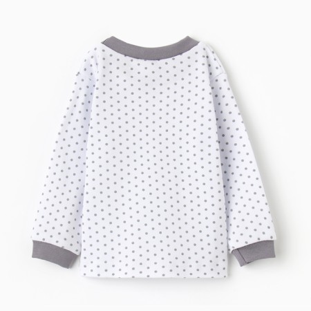 Long -sleeved long sleeve color gray peas, height 68-3