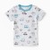 T -shirt for nursery, gray/cars, height 86