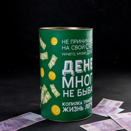 Копилка XXL «Денег много не бывает», 20 х 12,5 см-2
