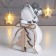 Souvenir ceramics, tree "Snowman in the cylinder, with a Christmas tree" Silver 14.7x6.5x9 cm