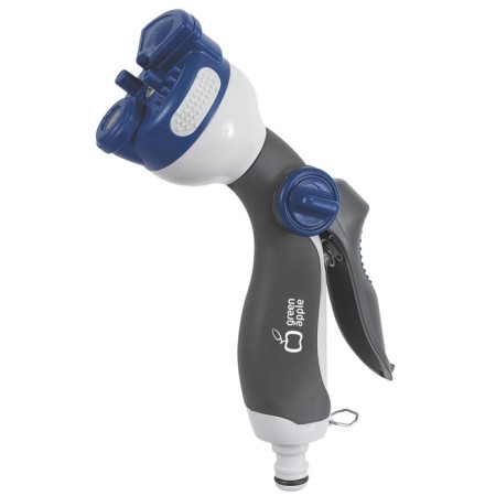 Pistol for watering, 4 modes, under connector, plastic