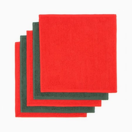 A set of terry towels Ethel "Love warms" 30x30 cm -5pcs, 100% HL, 340g/m2-4