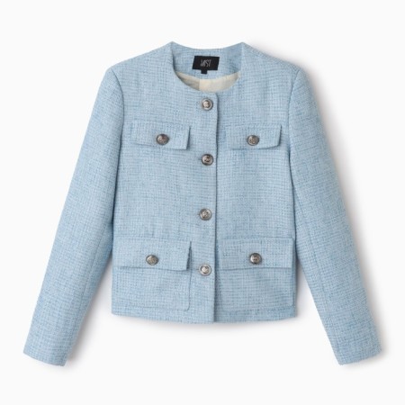 Women's tweed jacket Mist R.48, Blue-6