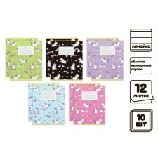 A set of notebooks of 10 pieces, 12 sheets in the calligrata 