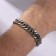 Bracelet "Gladiator" large weaving, color silver, 18 cm