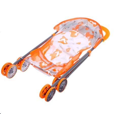 Summer stroller for dolls "Fox", metal frame-7