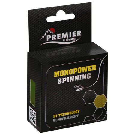 Premier Fishing Monopower Spinning Lines, diameter 0.16 mm, test 2.8 kg, 100 m, fluorescent yellow-1