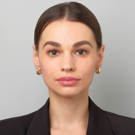 Earrings Metal "Ether" semicircle, color gold-3