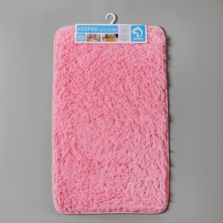 Bath and toilet rug “fluffy”, 50 × 80 cm, pink color-4
