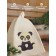Bath cap with a baby print "Panda", white