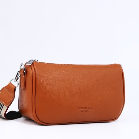 Bag Cross-Bodi with a zipper, the color is red-2