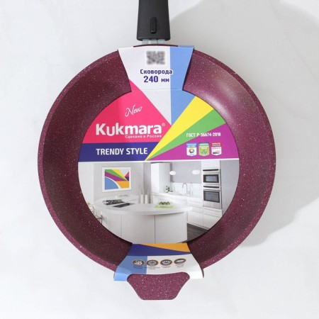Trendy Style pan, d = 24 cm, removable handle, anti -stick coating, purple color-8