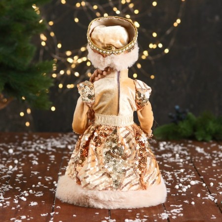 Snow Maiden "Dress with sequins" moves, 30 cm, gold-2
