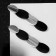 Earrings Metal "Trend" path of ovals, black color in glossy silver