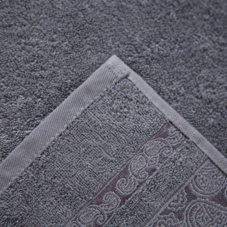 Terry Bodding towel 30x60cm, gray, cotton 100%, 430g/m2-3