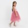 Children's dress with beads kaftan p. 34 (122-128 cm), pink