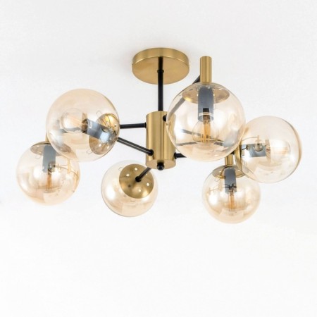 Catilux Catilux chandelier CL143163 54x54x30 cm, 6x40W, E14, brown color-5