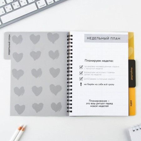 Planing with dividers "Project", soft cover, A5 format, 50 sheets-3