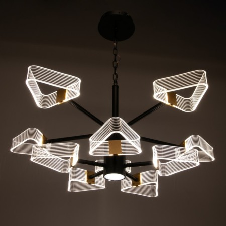 Chandelier 1702/10 LED 204W 3000-6000K Black 95x95x80 cm Bayerlux-3