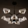Chandelier 1702/10 LED 204W 3000-6000K Black 95x95x80 cm Bayerlux