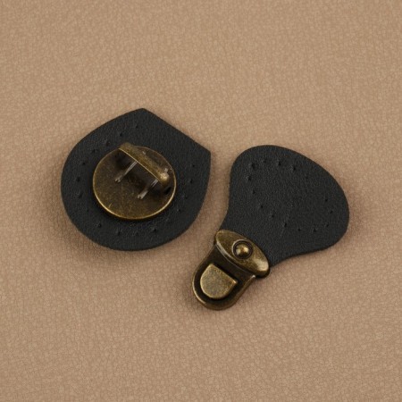 Bag -staple, sewing, 6 × 4 cm, black/bronze color-2